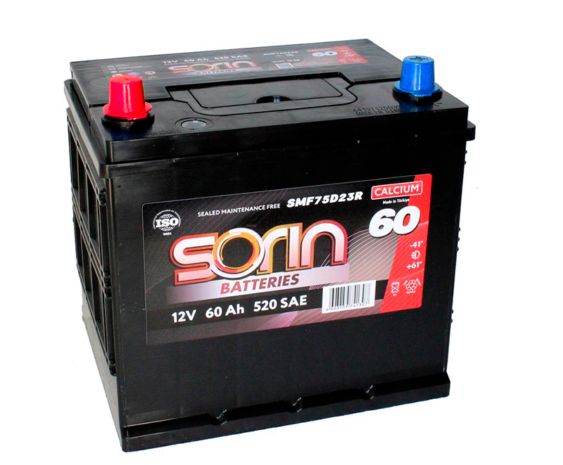 Аккумулятор автомобильный SORIN Asia 60 Ah 520 SAE (п.п.)